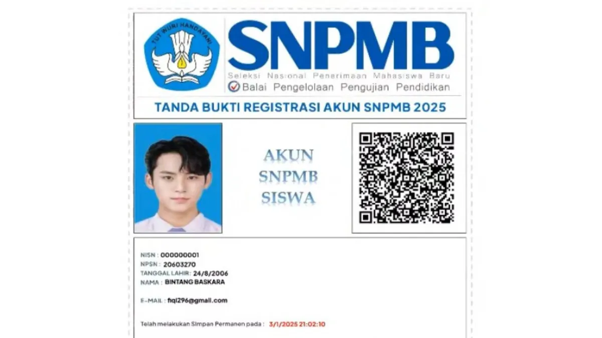 Ketentuan Pas Foto untuk Registrasi Akun SNPMB 2026, Jangan Asal Upload!
