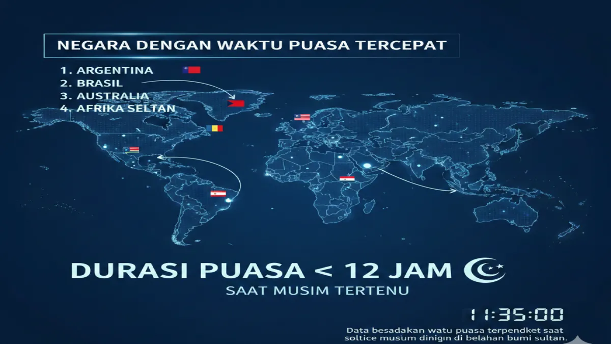 Daftar Negara dengan Waktu Puasa Tercepat di Dunia, Ada yang Kurang dari 12 Jam!