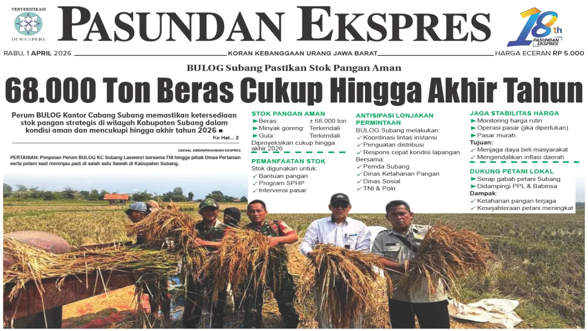 BULOG Subang Pastikan Stok Pangan Aman Hingga Akhir Tahun