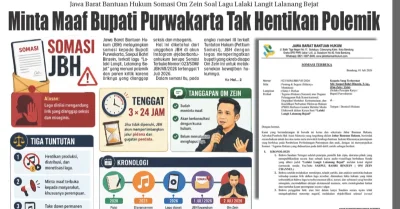 Jawa Barat Bantuan Hukum Somasi Om Zein Soal Lagu Lalaki Langit Lalanang Bejat, Minta Maaf Tak Hentikan Polemik