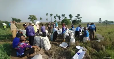 Jaga Suplai Air, Pemdes Cigugur Bersama Petani Bangun Tambak Limpas