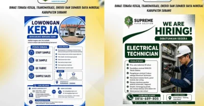 Daftar Lowongan Kerja Disnakertrans Subang 2026, Cek di Sini!