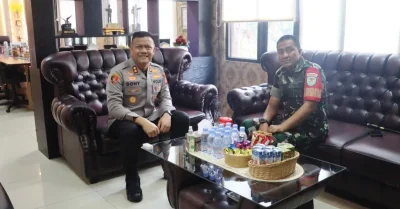 Penguatan Sinergitas TNI–Polri, Kapolres Subang Kunjungi Dandim