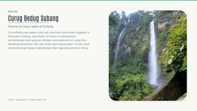 Curug Bedug, Hidden Gem Wisata Alam Subang yang Menawarkan Suasana Asri