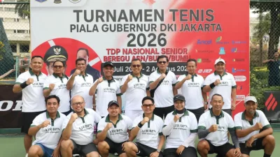 Bangun Soliditas Melalui Olahraga, Kementerian ATR/BPN Berpartisipasi dalam Turnamen Tenis Piala Gubernur DKI Jakarta 2026
