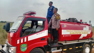 Antisipasi Kebakaran Musim Kemarau, Polsek Pagaden Gelar Patroli Gabungan