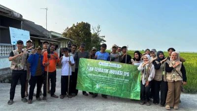 Buka Wawasan Petani, Mahasiswa KKNT IPB Kenalkan Bumbung Parasitoid dan Pias Trichogramma untuk Kendalikan Penggerek Batang Padi