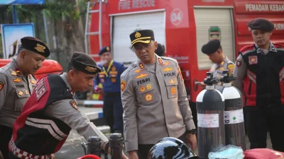 Siaga Karhutla, Kapolres Purwakarta Cek Kesiapan Personel dan Peralatan