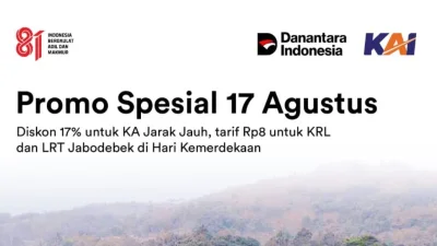 KAI Beri Diskon Tiket 17 Persen Saat HUT ke-81 RI, Ini Cara Dapetinnya