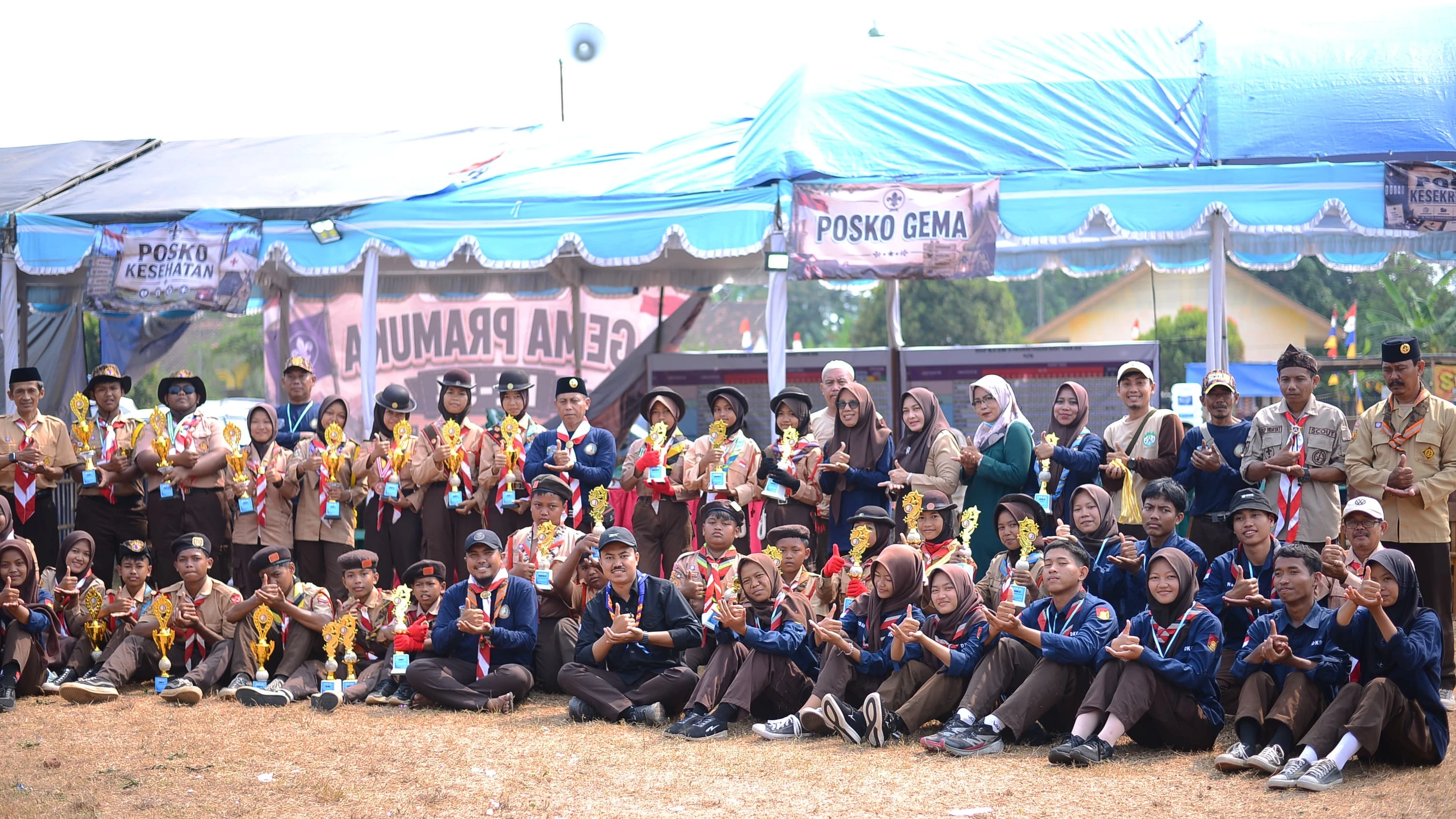 Pangkalan SDN Gardu Mukti Raih Juara Umum Gema Pramuka ke 54 Tingkat Kwaran Pagaden Barat