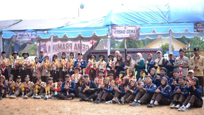 Pangkalan SDN Gardu Mukti Raih Juara Umum Gema Pramuka ke 54 Tingkat Kwaran Pagaden Barat