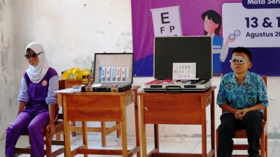 Cek Mata hingga Kacamata Gratis, Lensa Energi PHE ONWJ Sasar 150 Pelajar Pesisir Subang