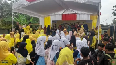 Senam Sehat Milangkala Kecamatan Cipunagara ke 45, Camat Aris Potong Tumpeng