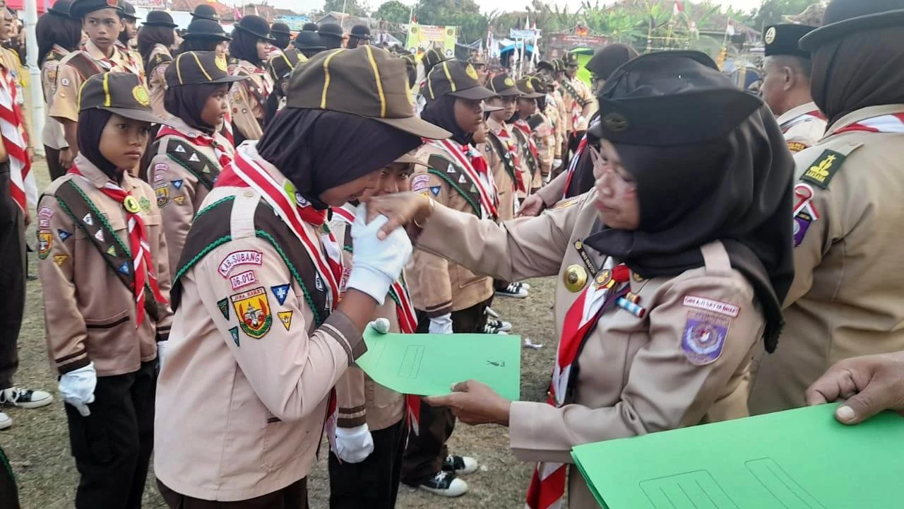 Wahana Penggemblengan Karakter Anak, Kwaran Binong Cetak 50 Siswa jadi Pramuka Garuda