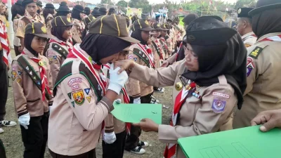 Wahana Penggemblengan Karakter Anak, Kwaran Binong Cetak 50 Siswa jadi Pramuka Garuda