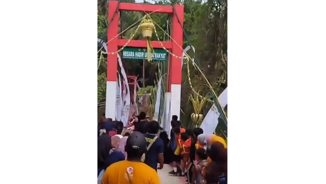 Baru Diresmikan Bupati, Jembatan Gantung Pongpet Pangandaran Mendadak Ambruk