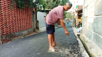 Distarkim Ancam Tak Bayar Penyedia Jasa Pengerjaan Pengaspalan Jalan Desa Citalang