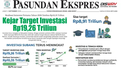 Pemkab Subang Kejar Target Investasi Rp19,26 Triliun, Realisasi Semestar Pertama Tahun 2026 Tembus Rp10,35 Triliun