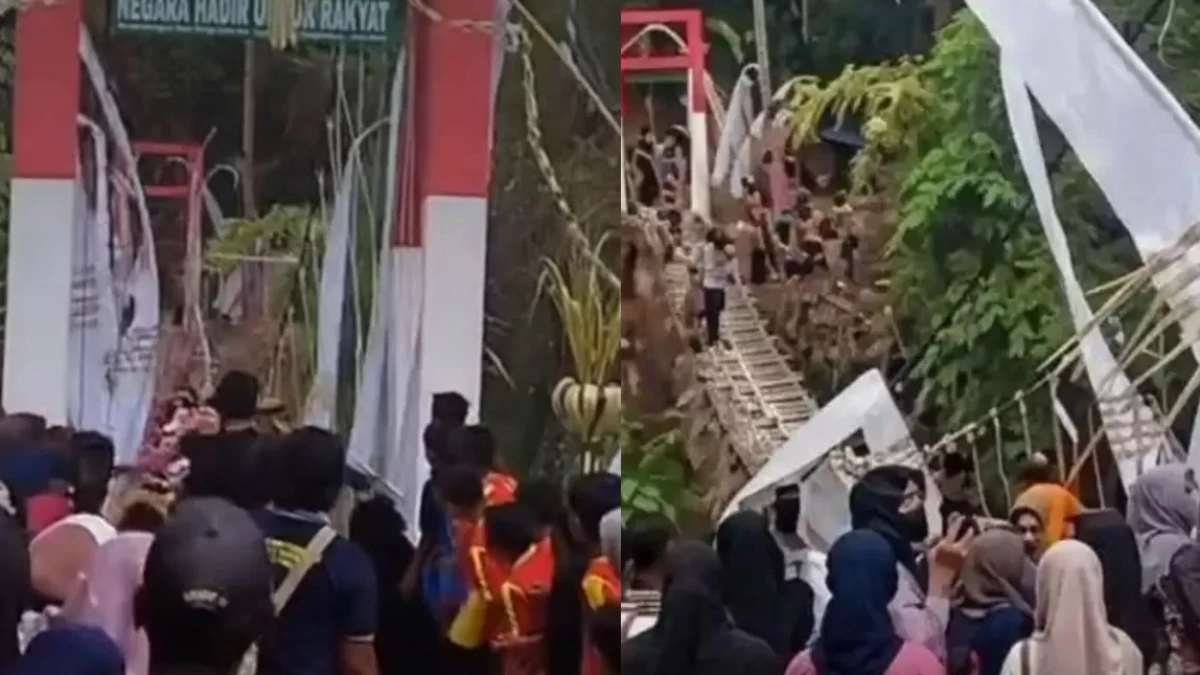 Jembatan Gantung di Pangandaran Ambruk, Pemprov Jabar Segera Bangun Jembatan Pengganti