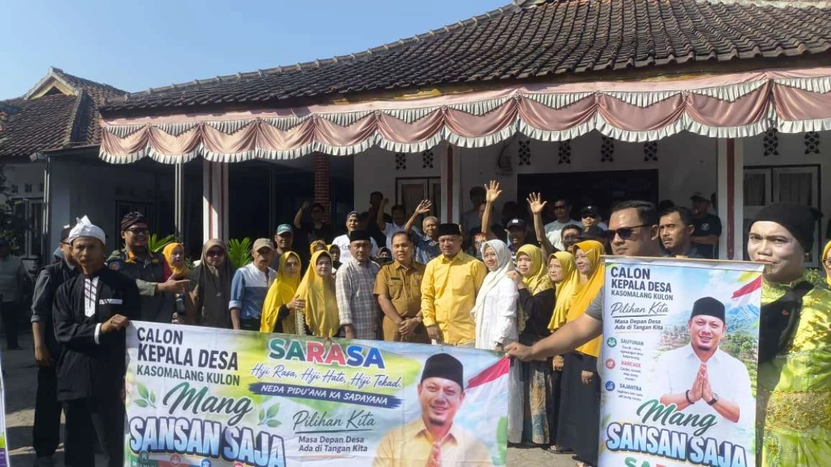 Daftar Calon Kades Kasomalang Kulon, Mang Sansan Diantar Ribuan Warga