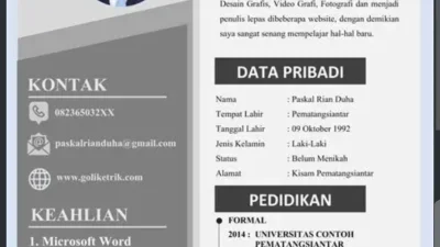 Cara Membuat CV untuk Melamar Kerja di Pabrik Subang September 2026, Jangan Lewatkan Bagian Ini