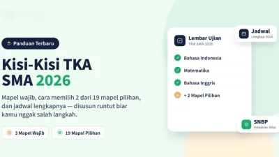 Daftar Mapel Wajib dan Kisi-Kisi TKA SMA 2026, Lengkap dengan Materinya!