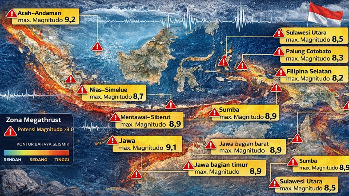 14 Megathrust Mengepung Indonesia, Ahli Jepang Bongkar Sinyal Gempa Besar yang Harus Dipantau