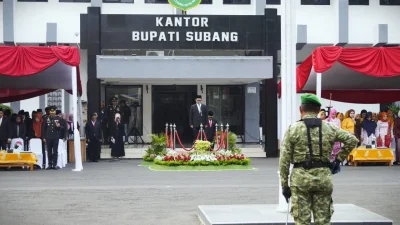 Peringatan Hari Kesaktian Pancasila di Subang, Wakil Bupati Agus Masykur Pimpin Upacara
