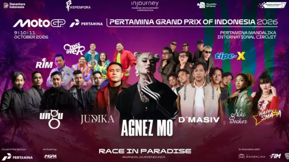 Bukan Cuma Balapan, Ini Dia Jadwal Musisi dan Konser di MotoGP Mandalika 2026