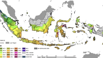 Musim Hujan 2026/2027 Mundur, BMKG Ungkap Penyebab dan Perkiraannya