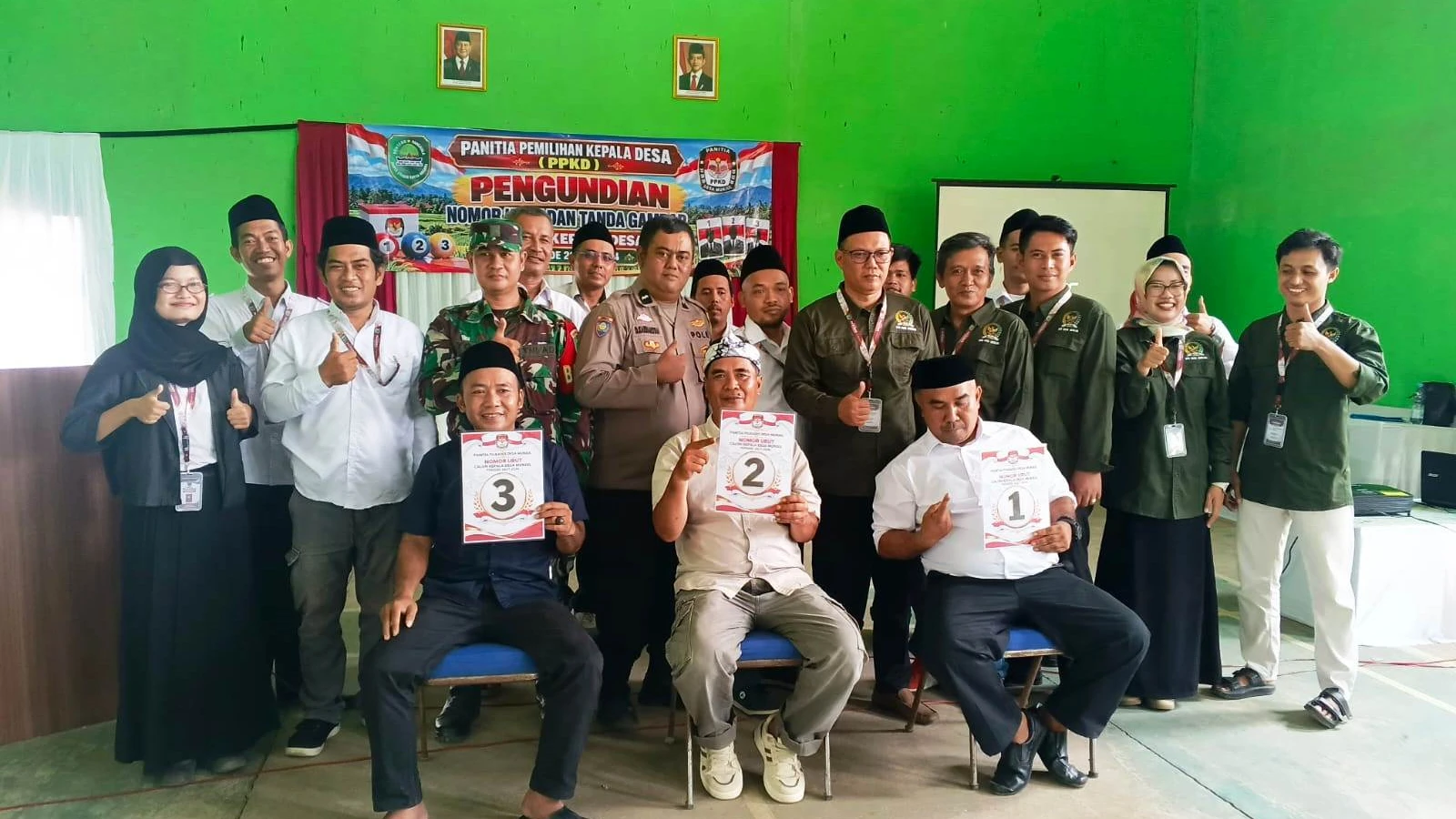 Pilkades Munjul, Tiga Cakades Dapat Nomor Urut, Afwan 1, Husen 2, Mahdi 3