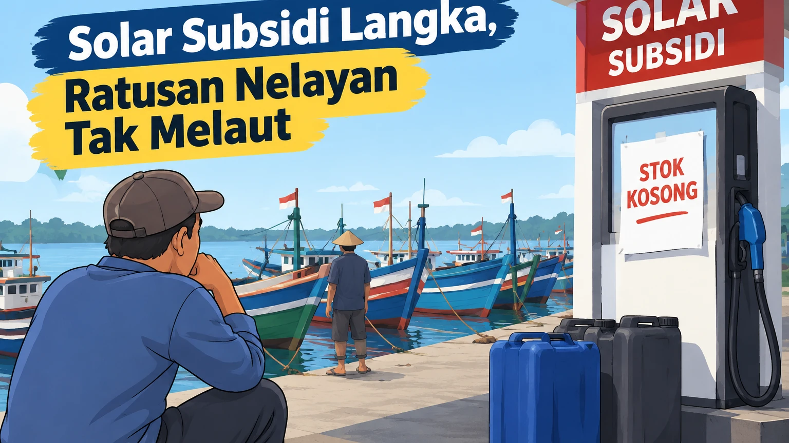 Dinas Perikanan Subang Soroti Pasokan Solar SPBU, Ratusan Nelayan Muara Ciasem Tak Melaut