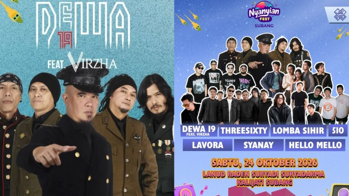 Rundown Nyanyian Fest Subang 2026: Dewa 19 feat Virzha Jadi Penutup