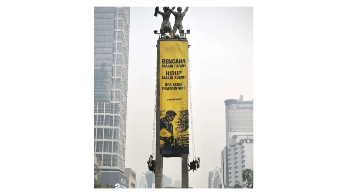 Pemerintah Respons Aksi Greenpeace di Bundaran HI, Soroti Penanganan Karhutla dan Stimulus Ekonomi