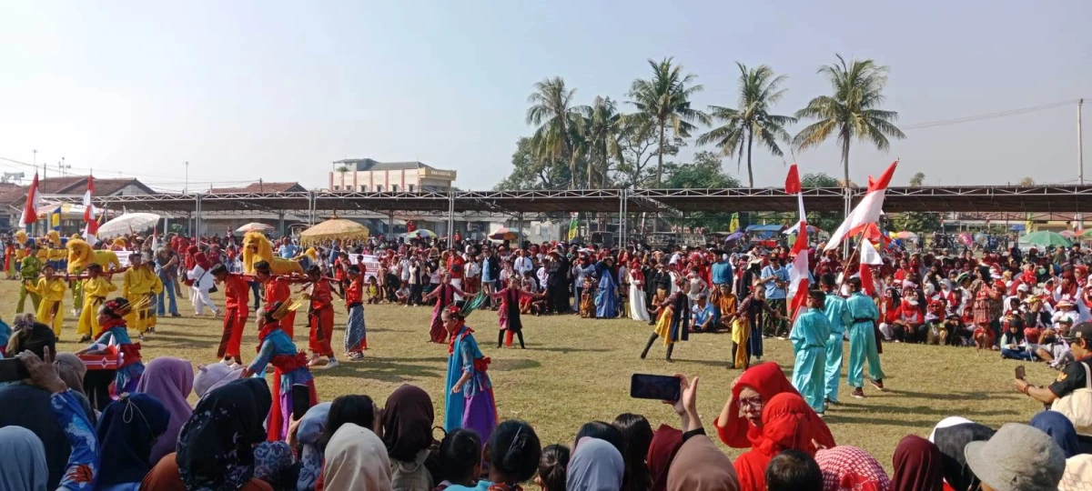 Masyarakat Sukamandijaya Tumpah Ruah Peringati HUT RI Ke-79 Tahun