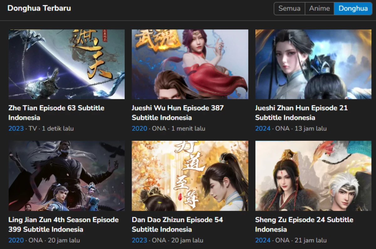 9 Situs Streaming Gratis Donghua Sub Indo Full HD