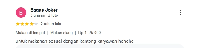 Ulasan Pelanggan Mang Yayan Sop Buntut Ulasan pelanggan untuk rumah makan Mang Yayan Sop Buntut