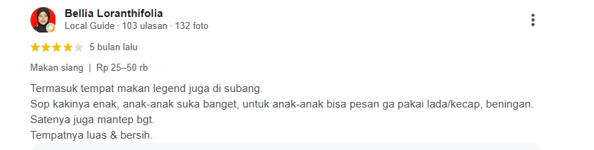 Ulasan Pelanggan Rumah Makan Arum Sari Ulasan pelanggan untuk Rumah Makan Arum Sari