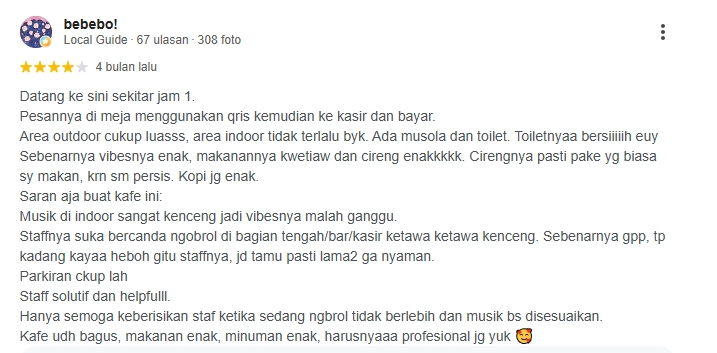 Ulasan pelanggan MANOE Coffee Ulasan pelanggan tentang MANOE Coffee