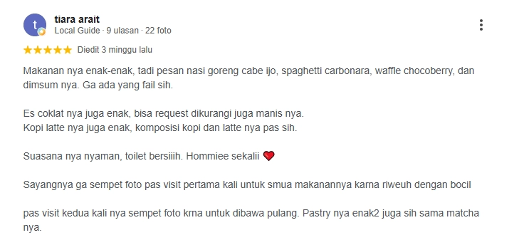 Ulasan pelanggan Komuna by Kopi Temu Ulasan pelanggan tentang Komuna by Kopi Temu