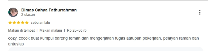 Ulasan pelanggan Kopi Kenangan Ruko Otista Subang Ulasan pelanggan tentang Kopi Kenangan Ruko Otista Subang