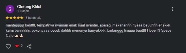 Ulasan Pengunjung di Google Maps