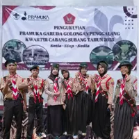 Enam Siswa SMPN 1 Cibogo Di Subang Dikukuhkan jadi Pramuka Garuda