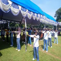 Senam Sehat Meriahkan Milangkala Desa Sadawarna ke 43 di Subang