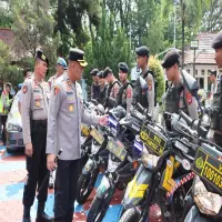 Jelang Nataru, Polres Subang Perketat Kesiapan Pengamanan, Apel Pemeriksaan Kendaraan Dinas