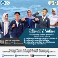 Politeknik Negeri Subang Resmi Buka Tiga Prodi Sarjana Terapan Baru