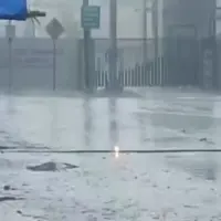 Hujan Lebat, Kabel Listrik Putus di Jalan Dekat Telkom Subang