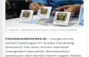 Harga Emas di Pegadaian Tembus Rp3 Juta per Gram, Cetak Rekor Baru Awal 2026