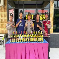 Operasi Pekat Jelang Ramadan di Subang, Polsek Cipeundeuy Sita 73 Miras