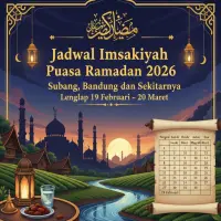 Jadwal Imsakiyah Puasa Ramadan 2026 Subang, Bandung dan Sekitarnya Lengkap 19 Februari–20 Maret